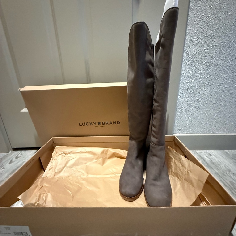 Lucky Brand Grey Below Knee Tall Boots